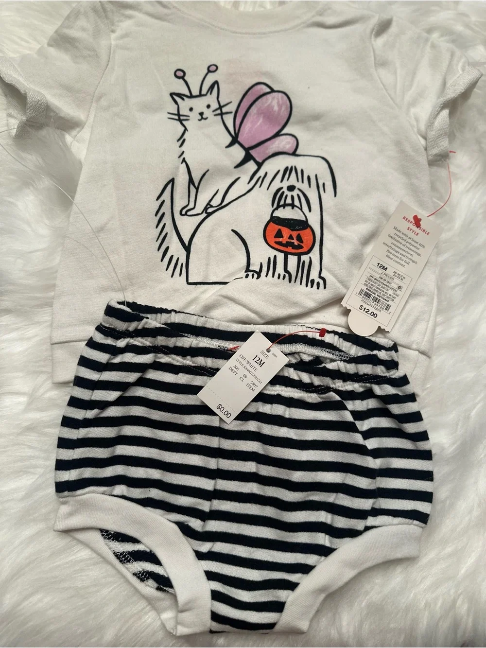 Cat & Jack Baby 12M Halloween Outfit Set